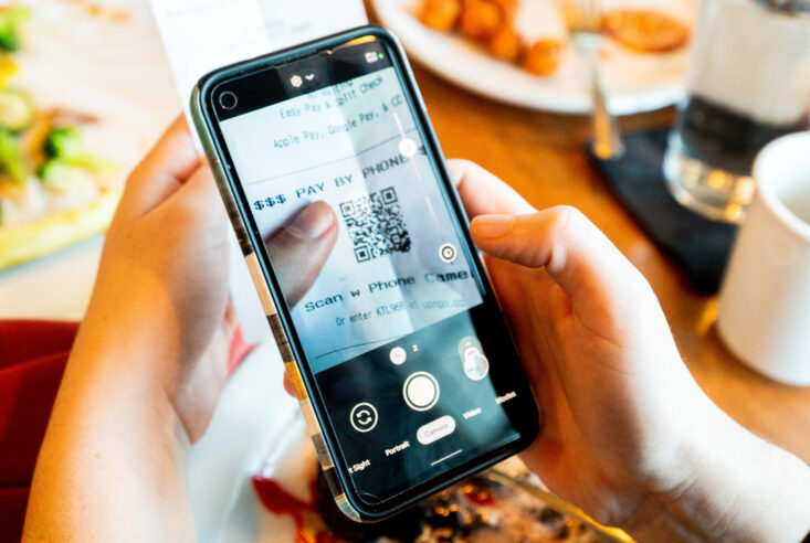 QR codes for restaurants in use.
